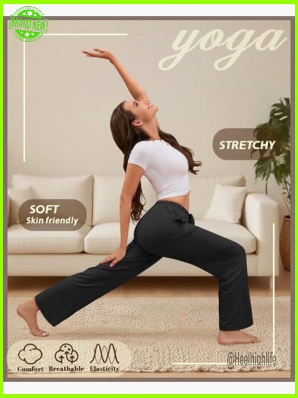 4 Pack Women's Wide Leg Lounge Pants Drawstring Sweatpants Pockets Comfy - Picture 3 of 7